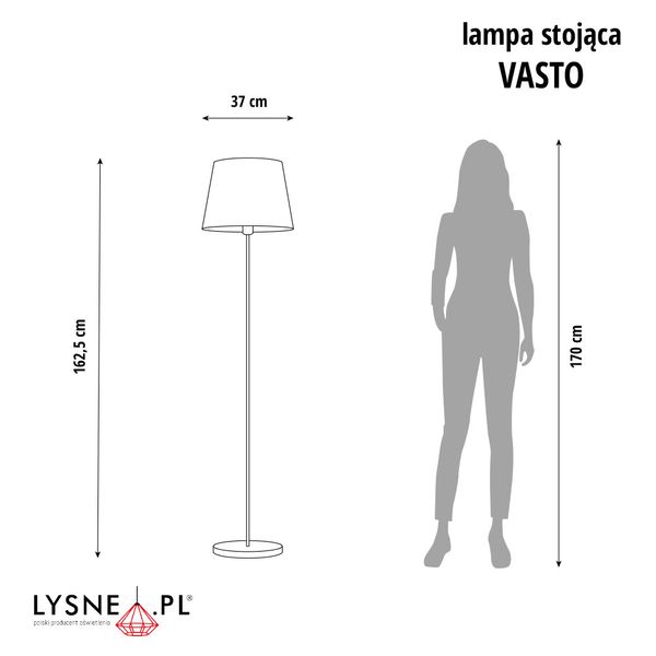 Nowoczesna lampa podłogowa z abażurem VASTO zdjęcie 2