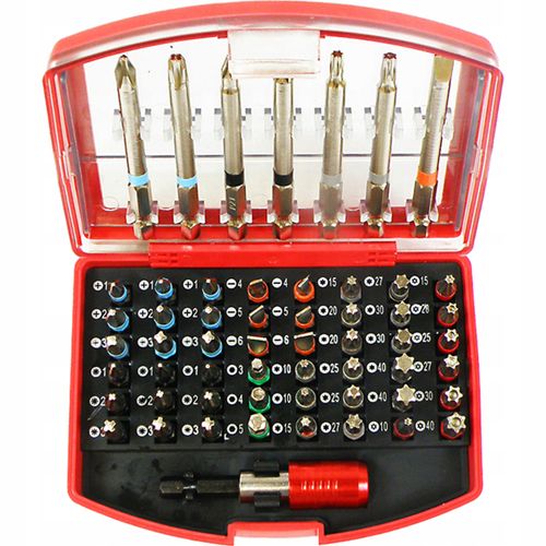 Końcówki bity imbus torx do wkrętarki zestaw 56 el. Silver CrV na Arena.pl