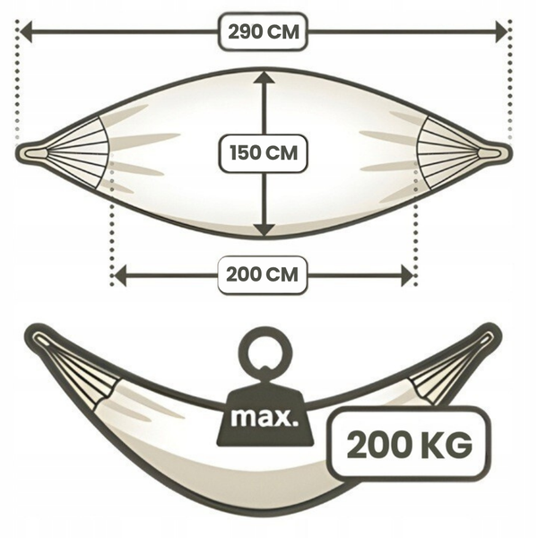 Hamak boho makrama - zielony zdjęcie 7