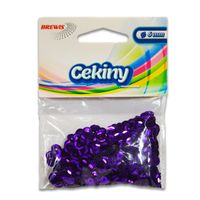 CEKINY BŁYSZCZĄCE 6MM 10G FIOLETOWY B160 BREWIS