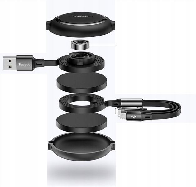 Kabel Zwijany USB 3 w 1 Lightning do iPhone Micro USB, USB-C 1,2m zdjęcie 8