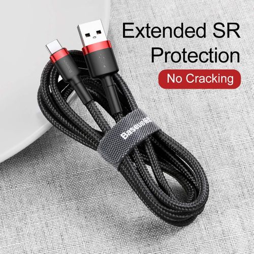 Baseus kabel Cafule (typ-C | 0,5 m) czerwono czarny 3A na Arena.pl