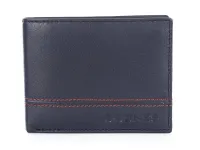 męski portfel skórzany j jones granatowo czerwony