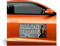 Magnes na samochód reklama magnetyczna 60x30 SALON URODY projekt w cenie