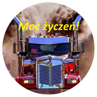 Opłatek na tort Urodziny Tir Scania Volvo Mercedes Ciągnik Siodłowy