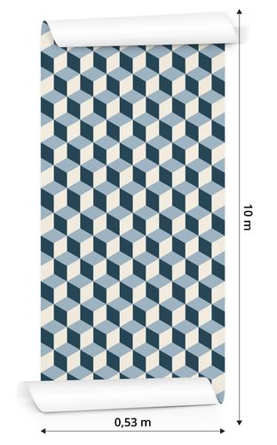 Tapeta Sześciany 3D w Stylu Retro na Arena.pl