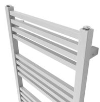 GRZEJNIK ŁAZIENKOWY BIAŁY LOYA SZARY 80 X 43 CM