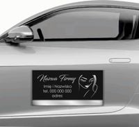 MAGNES na samochód MATA MAGNETYCZNA REKLAMOWA 30x60 CM NAZWA FIRMY