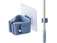 Wieszak uchwyt na mop miotłę grabie organizer samoprzylepny błękitny