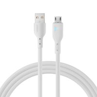 kabel przewód ze wskaźnikiem led usb - micro usb 2.4a 2m biały