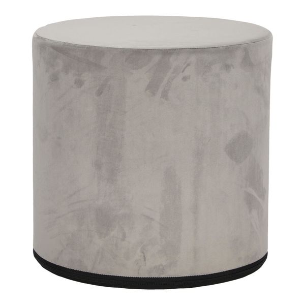 Pufa welurowa SZARA zdjęcie 2