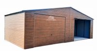 GARAŻ BLASZANY 8M X 6M POZIOM - DWUSPAD - 2X BRAMA UCHYLNA - GB275