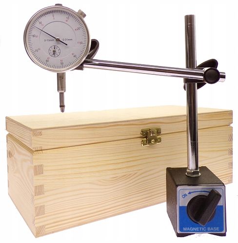 CZUJNIK ZEGAROWY 0-10 0,01 DO SPRAWDZANIA BICIA + UCHWYT STATYW MAGNETYCZNY na Arena.pl