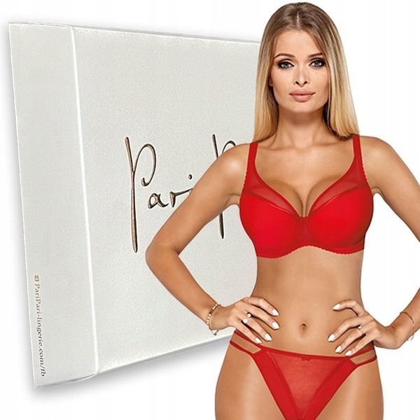 Biustonosz push-up PariPari Ellie czerwony 85F zdjęcie 6