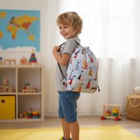 Plecak Worek Bawełniany dla dzieci Morze Żaglówki