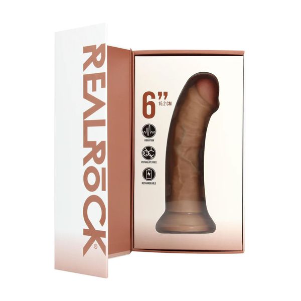 Vibrating Regular Curved Cock - 15,5 Cm - Tan zdjęcie 5