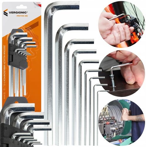 Vergionic KLUCZE IMBUSOWE IMBUSY 1.5-10 9el ZESTAW KLUCZY na Arena.pl