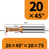 Frez 4-ostrzowy "jaskółczy ogon" dovetail VHM Rozmiar: 20×45°×75L