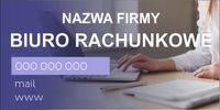 BANER REKLAMOWY OCZKOWANY 200x100 cm RÓŻNE WZORY BIURO RACHUNKOWE