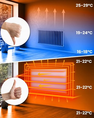 Grzejnik na podczerwień promiennik podczerwieni 720W BERDSEN + nogi na Arena.pl