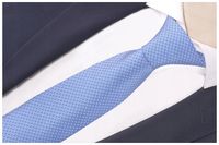 ŻAKARDOWY Klasyczny Krawat Męski NIEBIESKI RC100