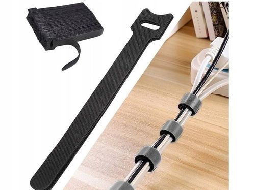 100 x OPASKA RZEP PASKI DO KABLI TAŚMA RZEPOWA WIELOKROTNEGO UŻYTKU na Arena.pl