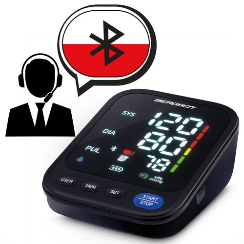 Ciśnieniomierz naramienny z polskimi komunikatami i bluetooth BD-123 Berdsen na Arena.pl