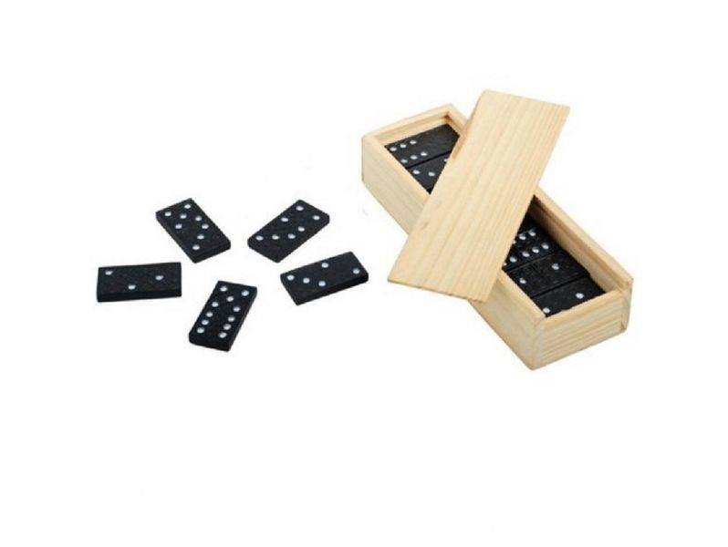 Domino 28 x drewniane klocki gra rodzinna pudełko zdjęcie 6