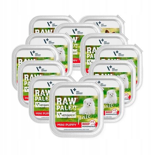 Mokra karma dla szczeniąt małych ras wołowina Raw Paleo Pate 12 x 150g na Arena.pl