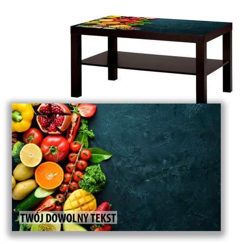 BLAT SZKLANY IKEA LACK Owoce i warzywa z Twoim napisem 90x55cm 039a na Arena.pl