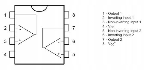 TL082 Wzmacniacz operacyjny DIP8 na Arena.pl