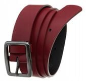 skórzany pasek damski z klasyczną sprzączką w srebrnym kolorze - rovicky