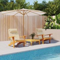 Poduszki na krzesła Adirondack, 2 szt., beżowe, tkanina Oxford