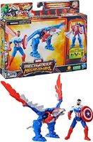 hasbro mech strike mechasaurus capitan america 2pak figurki