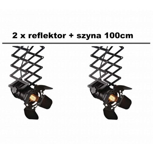 Zestaw LAMP na szynoprzewodzie 1-fazowym CG15952 COPEL studyjne OPRAWY reflektorowe nożycowe na harmonijce czarne na Arena.pl