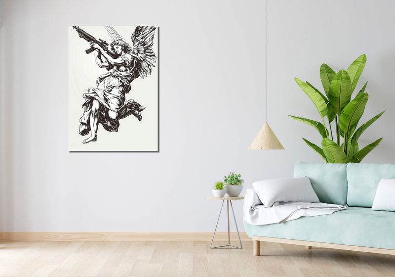 Obraz 70x100cm Anioł Wojny zdjęcie 2