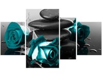 OBRAZ RÓŻE TLE KAMIENI AKCENT KOLORYSTYCZNY