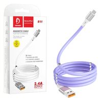 KABEL USB TYP-C DENMEN FIOLETOWY D11T MAGNETYCZNY