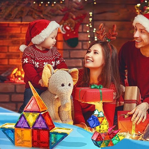 DUŻE KLOCKI MAGNETYCZNE KAFELKI ZESTAW XXL 34 EL RAINBOW MAGNETIC TILES na Arena.pl