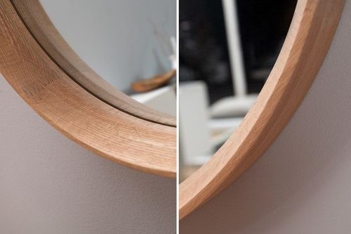 Lustro wiszące OAK OVAL dębowe na Arena.pl