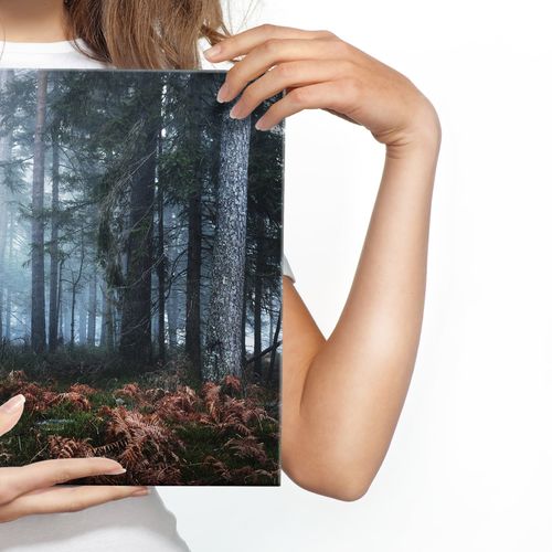 Obraz Ścienny Do Salonu Sypialni Las We Mgle Natura Pejzaż 70cm x 50cm na Arena.pl