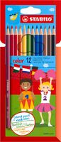 stabilo kredki etui karton.z zawieszką 12kol. 8020