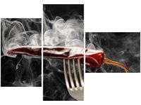 100CM 80 OBRAZ 3 ELEM GORĄCA PAPRYCZKA CHILI ŚCIENNY