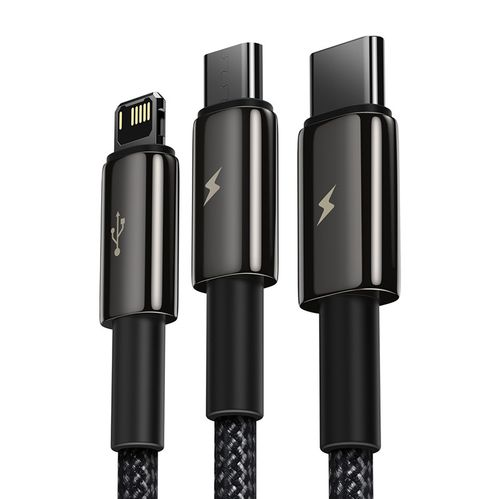 kabel usb 3w1 baseus tungsten gold, usb do micro usb / usb-c / na Arena.pl