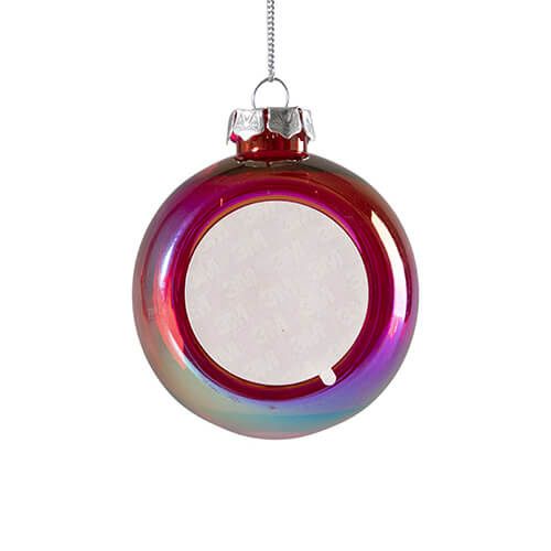 Plastikowa przezroczysta bombka na choinkę ∅ 8 do sublimacji - czerwona na Arena.pl