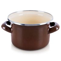 Garnek Emaliowany do Gotowania Tradycyjny na Gaz Indukcję 14 cm 0,95L