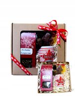 Zestaw Upominkowy Prezent Kubek Świąteczny Pyszna Herbata Ciastek Mikołaj