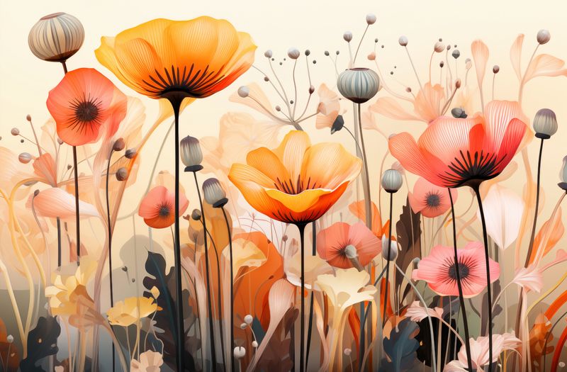 Plakat 91,5x60cm Taneczne Maki zdjęcie 1