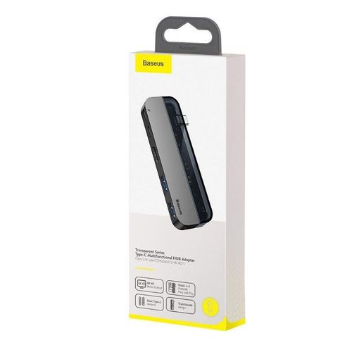 BASEUS TRANSPARENT ADAPTER TYPE-C TO MULTI PORT 5IN1 GREY na Arena.pl