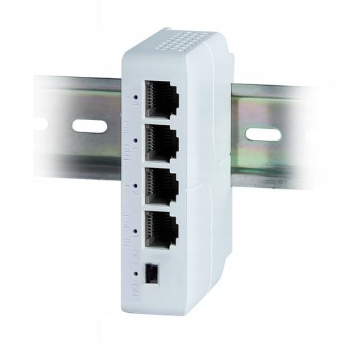 EXTENDER POE SWITCH POE DO KAMER 4 PORTOWY 1xPoE IN 3xPoE OUT na Arena.pl